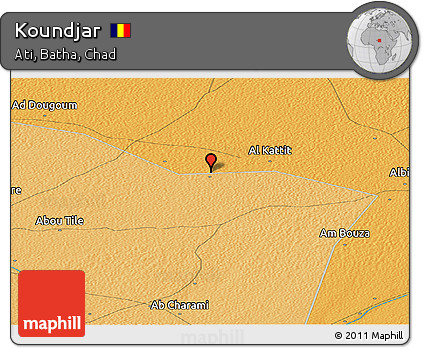 Political Panoramic Map of Koundjar