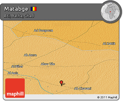 Political Panoramic Map of Matabge