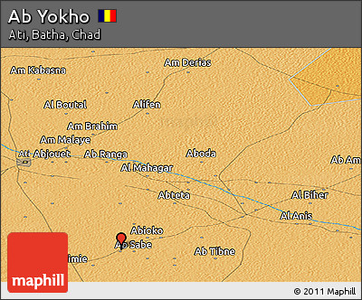 Political Panoramic Map of Ab Yokho