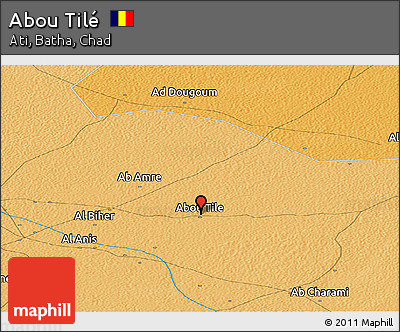 Political Panoramic Map of Abou Tilé