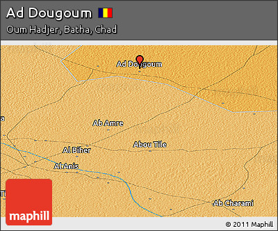 Political Panoramic Map of Ad Dougoum