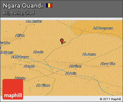 Political Panoramic Map of Ngara Ouandi