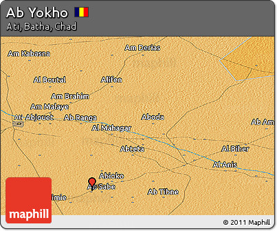 Political Panoramic Map of Ab Yokho