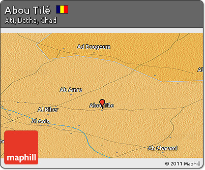 Political Panoramic Map of Abou Tilé