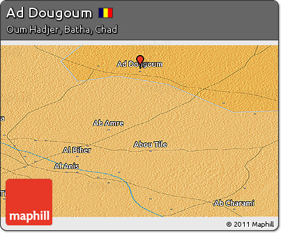 Political Panoramic Map of Ad Dougoum