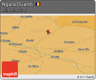 Political Panoramic Map of Ngara Ouandi