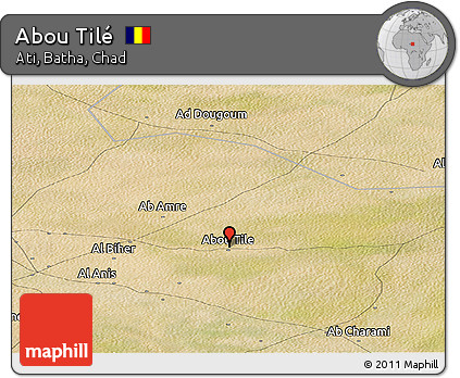 Satellite Panoramic Map of Abou Tilé