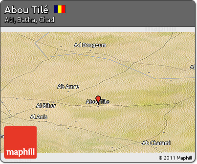Satellite Panoramic Map of Abou Tilé
