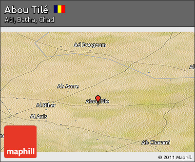 Satellite Panoramic Map of Abou Tilé