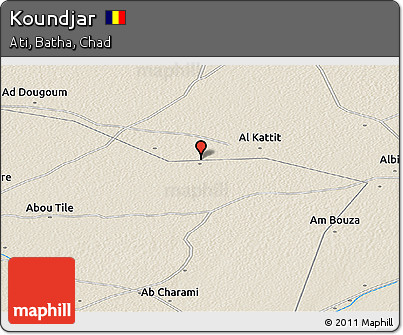Shaded Relief Panoramic Map of Koundjar