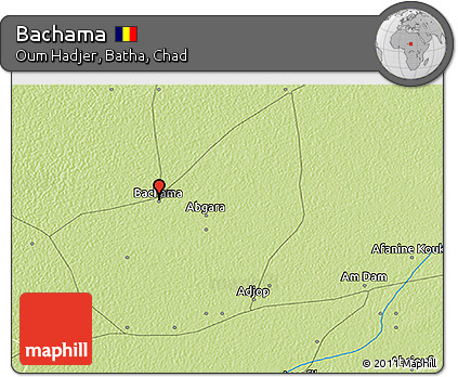 Physical 3D Map of Bachama