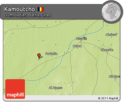 Physical 3D Map of Kamoutcho