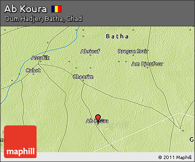 Physical 3D Map of Ab Koura