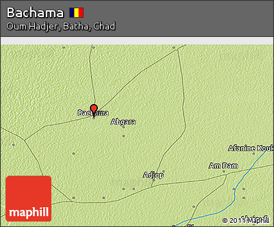 Physical 3D Map of Bachama