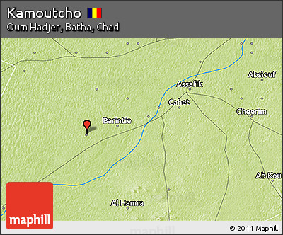 Physical 3D Map of Kamoutcho