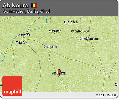 Physical 3D Map of Ab Koura