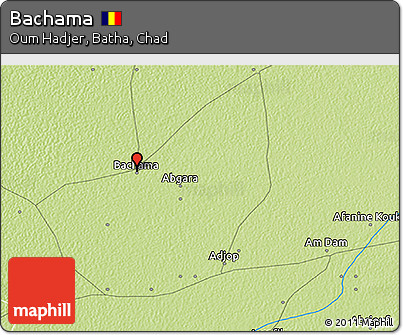 Physical 3D Map of Bachama