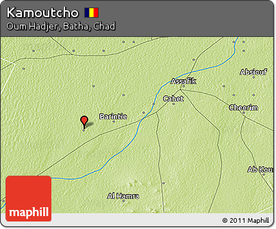 Physical 3D Map of Kamoutcho