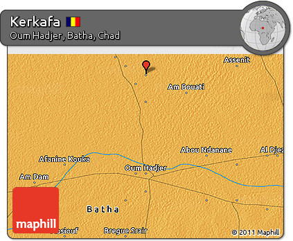 Political 3D Map of Kerkafa