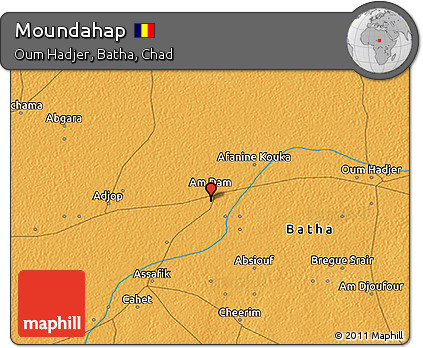 Political 3D Map of Moundahap