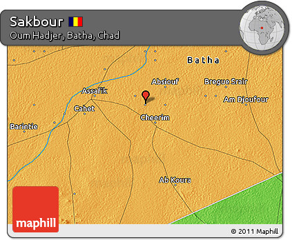 Political 3D Map of Sakbour