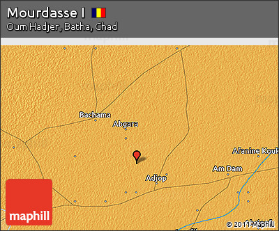 Political 3D Map of Mourdasse I