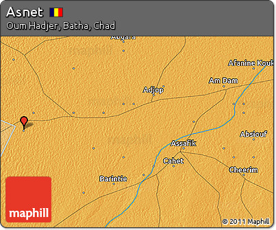 Political 3D Map of Asnet