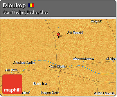 Political 3D Map of Dioukop