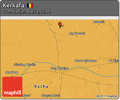 Political 3D Map of Kerkafa