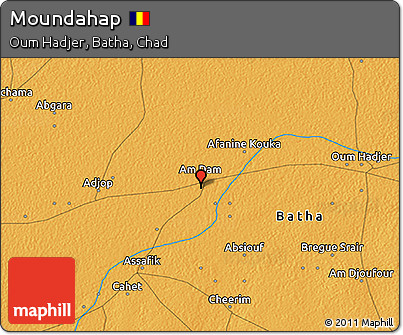 Political 3D Map of Moundahap