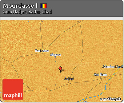 Political 3D Map of Mourdasse I