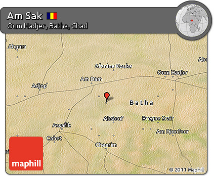 Satellite 3D Map of Am Sak