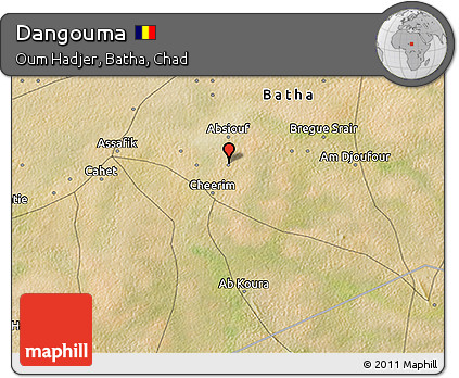 Satellite 3D Map of Dangouma