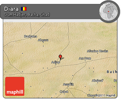 Satellite 3D Map of Diara