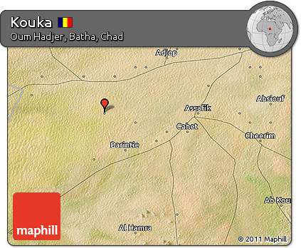 Satellite 3D Map of Kouka