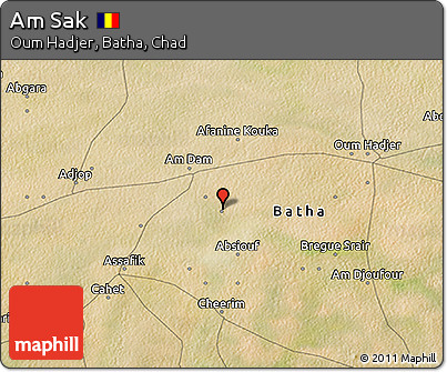 Satellite 3D Map of Am Sak