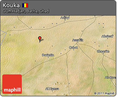 Satellite 3D Map of Kouka
