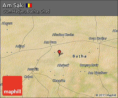 Satellite 3D Map of Am Sak
