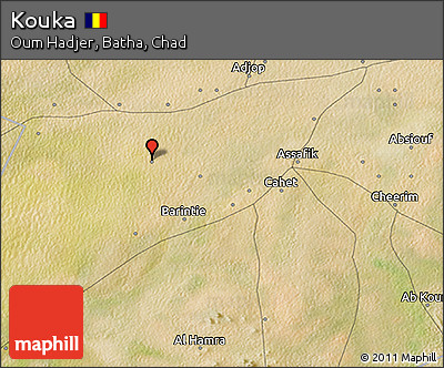 Satellite 3D Map of Kouka
