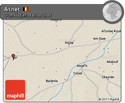 Shaded Relief 3D Map of Asnet