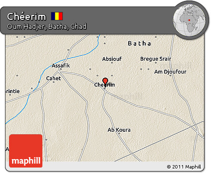 Shaded Relief 3D Map of Chéerim
