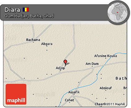 Shaded Relief 3D Map of Diara