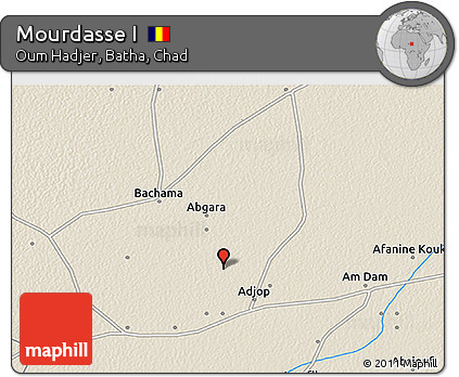 Shaded Relief 3D Map of Mourdasse I