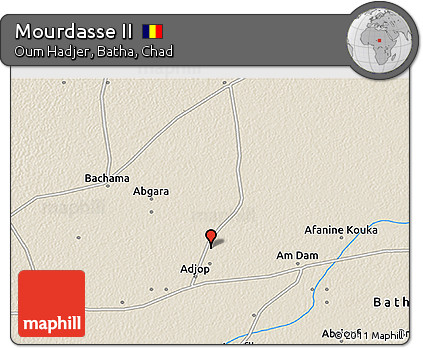 Shaded Relief 3D Map of Mourdasse II