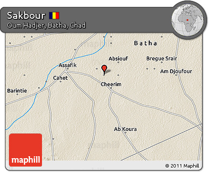 Shaded Relief 3D Map of Sakbour