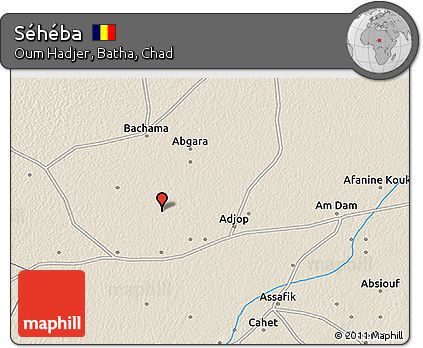 Shaded Relief 3D Map of Séhéba