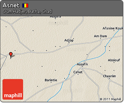 Shaded Relief 3D Map of Asnet