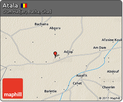 Shaded Relief 3D Map of Atala
