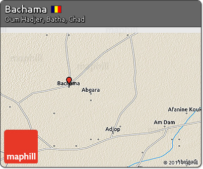 Shaded Relief 3D Map of Bachama