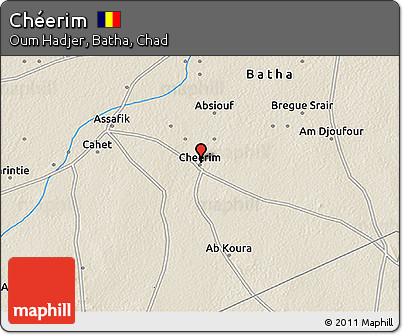Shaded Relief 3D Map of Chéerim